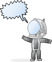 cartoon astronaut with speech bubble png