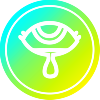 crying eye circular icon with cool gradient finish png