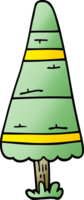 albero di natale di doodle del fumetto png