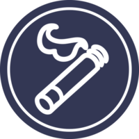 belyst cigarett cirkulär ikon symbol png