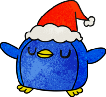 mano disegnato Natale strutturato cartone animato di kawaii pinguino png