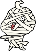 cute cartoon halloween mummy png