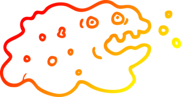 warm gradient line drawing of a cartoon germ png