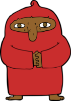 moine de dessin animé en robe png