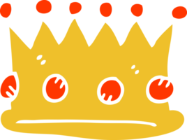 flat color illustration cartoon royal crown png