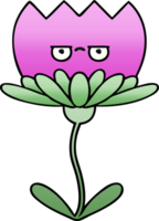 gradient shaded cartoon of a flower png