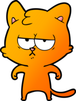 bored cartoon cat png