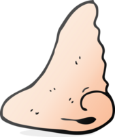 mão desenhado desenho animado humano nariz png
