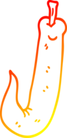 warm gradient line drawing of a cartoon chilli pepper png