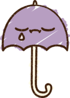 desenho de giz de guarda-chuva chorando png