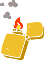 cartoon doodle gold lighter png