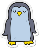 sticker of a cartoon penguin png