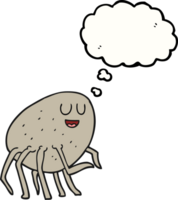 hand drawn thought bubble cartoon tick png