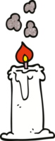 cartoon doodle candle burning png