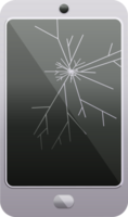 cracked screen cell phone graphic   illustration icon png