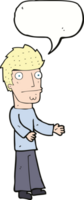 cartoon confused man with speech bubble png