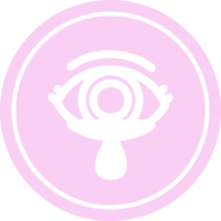 mystic eye crying blood circular icon symbol png