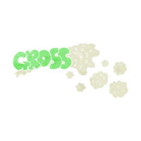 gross  hand drawn retro cartoon png