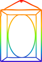 rainbow gradient line drawing of a picture frame png