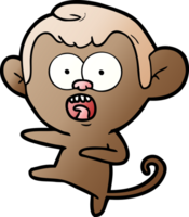 cartoon shocked monkey png