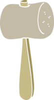 flat color style cartoon mallet png