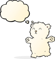 cartoon teddy bear with thought bubble png