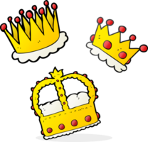 hand drawn cartoon crowns png