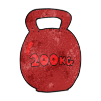 hand textured cartoon 20kg kettle bell png