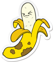 sticker of a cartoon rotten banana png