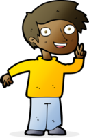 cartoon boy posing for photo png