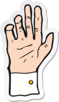 sticker of a cartoon hand reaching png