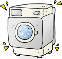 hand drawn cartoon rumbling washing machine png