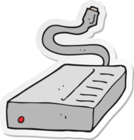 sticker of a cartoon hard drive png