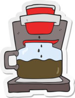 sticker van een tekenfilm koffie maker png