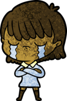 cartoon woman crying png