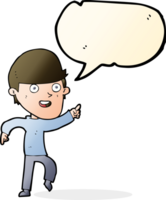 cartoon happy man with speech bubble png