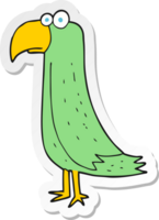 pegatina de un loro de dibujos animados png