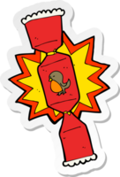 sticker of a exploding christmas cracker png