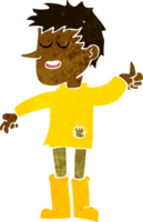 cartoon poor boy with positive attitude png