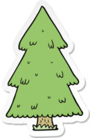 adesivo de uma árvore de natal de desenho animado png