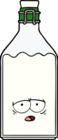 botella de leche vieja de dibujos animados png