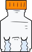 cartoon pill jar png