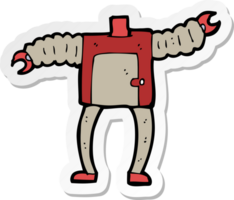 autocollant d'un corps de robot de dessin animé png