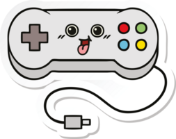 sticker of a cute cartoon game controller png