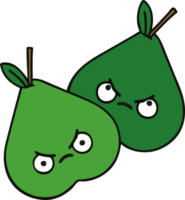 cute cartoon of a pears png