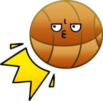 Gradient schattiert Karikatur von ein Basketball png