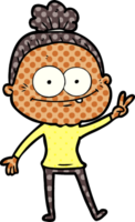 cartoon happy old woman png