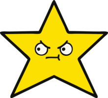 cute cartoon of a gold star png