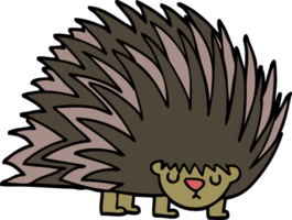 stacheliger igel des karikaturgekritzels png