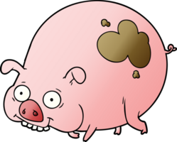 cartoon muddy pig png